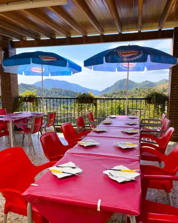 Terrace at Bar María, Sella.