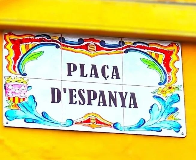 Callosa street sign, Placa d'Espanya.