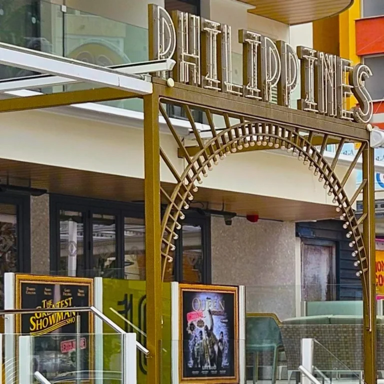External entrance to Philippines 10 Cabaret Bar, Benidorm.