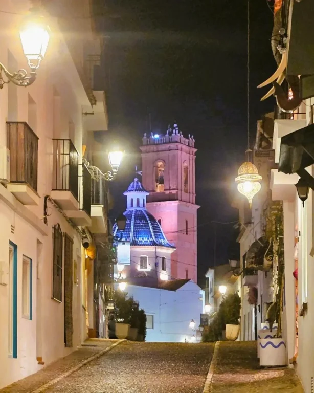 Altea Church at Night.